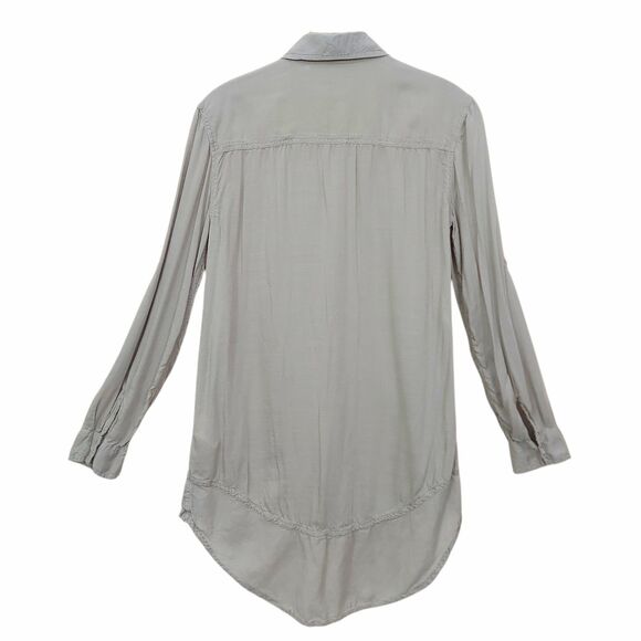 Anthropologie Holding Horses Sun Washed Tunic Womens XS Green Roll Tab Sleeve - Picture 7 of 13